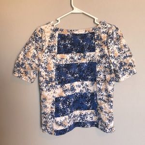 Anthropologie Postmark Stripe Textured Top Med